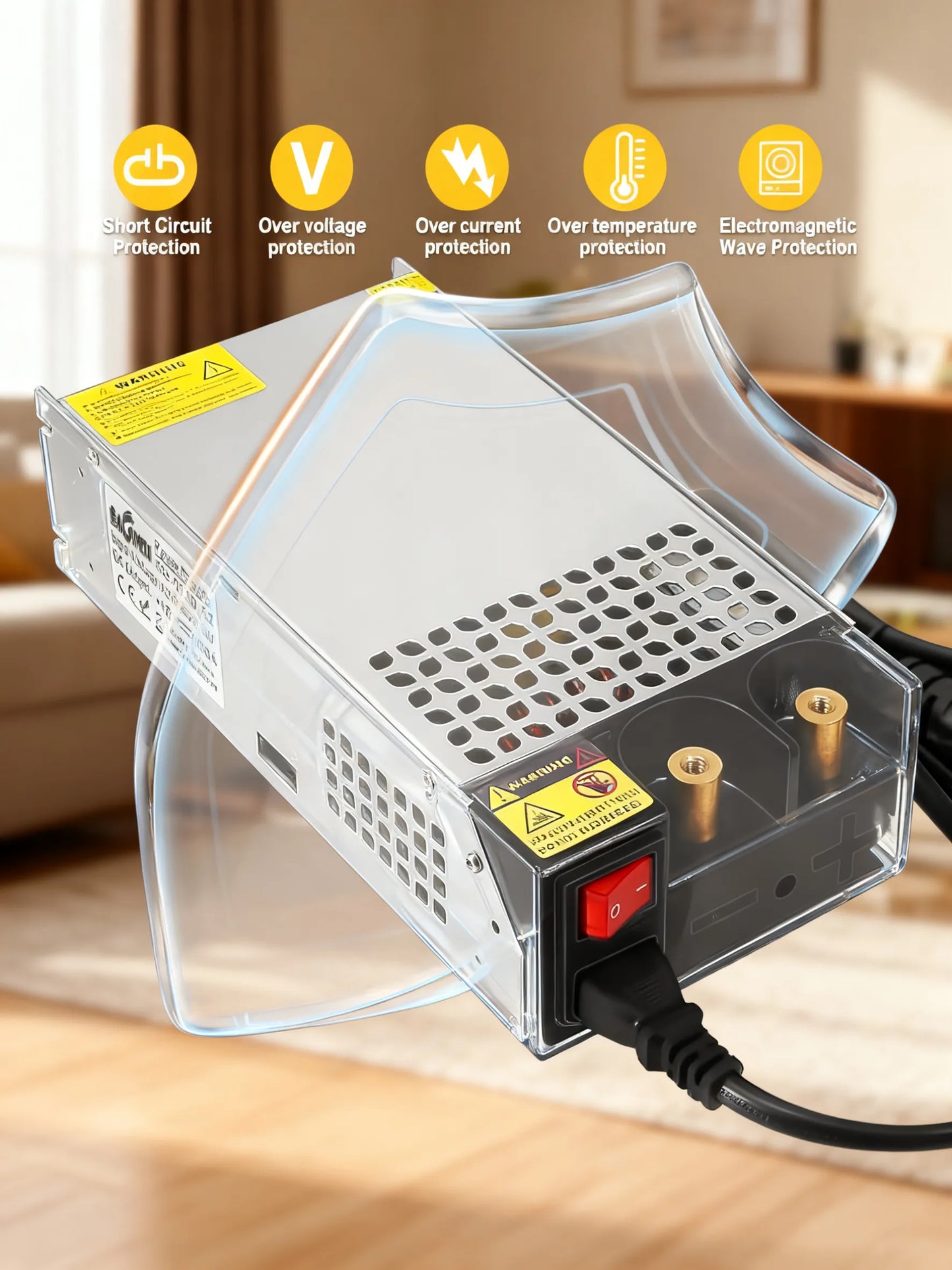 1000W 12V Switching Power Supply, AC to DC Universal Adapter