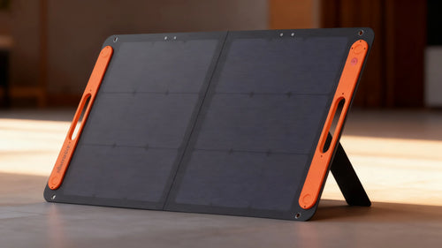 100W Portable Bifacial Solar Panel, Foldable with USB Outputs