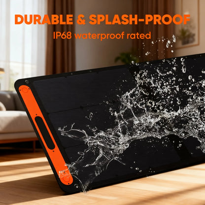 100W Portable Bifacial Solar Panel, Foldable with USB Outputs