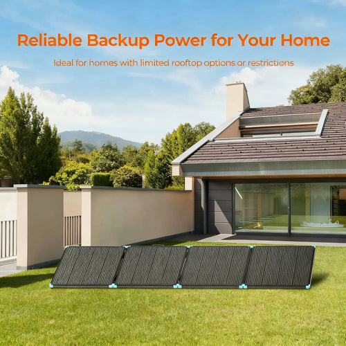 100W Portable Solar Panel, Multi Fast-Charge Ports, IP67 Waterproof & Foldable