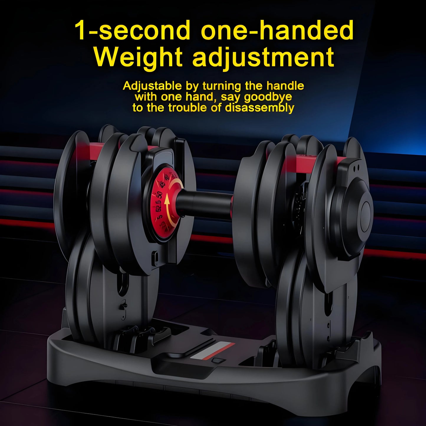 Adjustable Dumbbell Set – 105 lbs Total, 15-in-1 for Full Body Strength Training