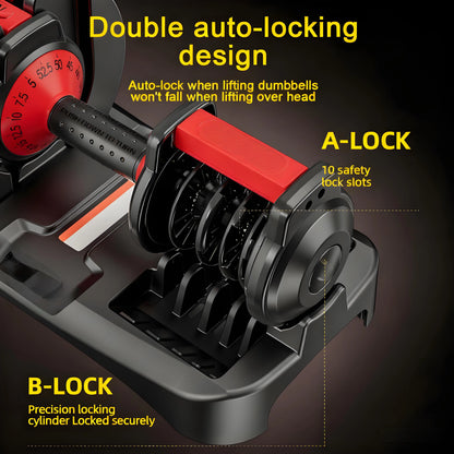 Adjustable Dumbbell Set – 105 lbs Total, 15-in-1 for Full Body Strength Training